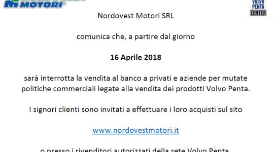 Informazione importante legata alla vendita di ricambi al banco